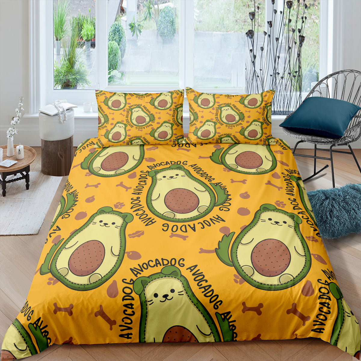 Printed Three-piece Quilt Cover Sheet - Amazhona 