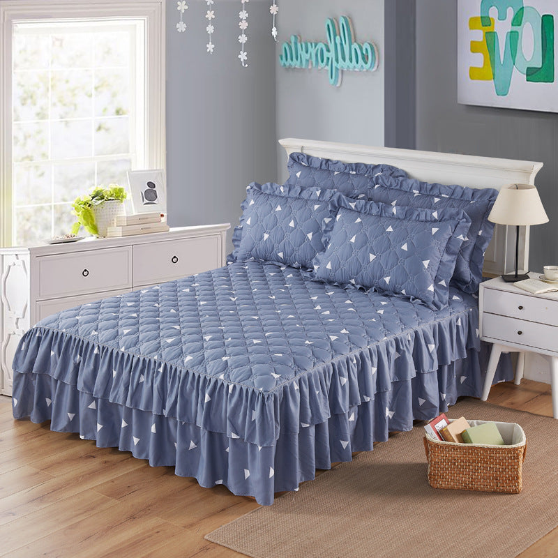 Thick double-layer lace bedspread - Amazhona 