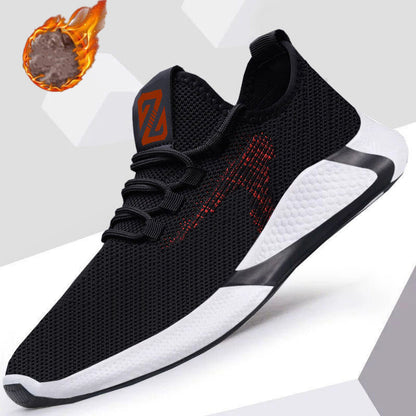 Men's shoes autumn and winter plus velvet casual shoes men's trend sports shoes - Amazhona 