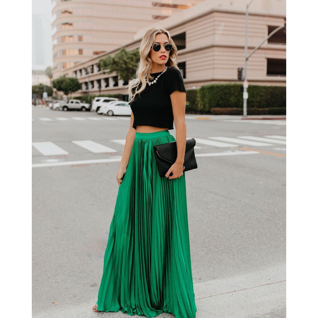 Women fashion casual skirt girls high Waist long skirts - Amazhona 