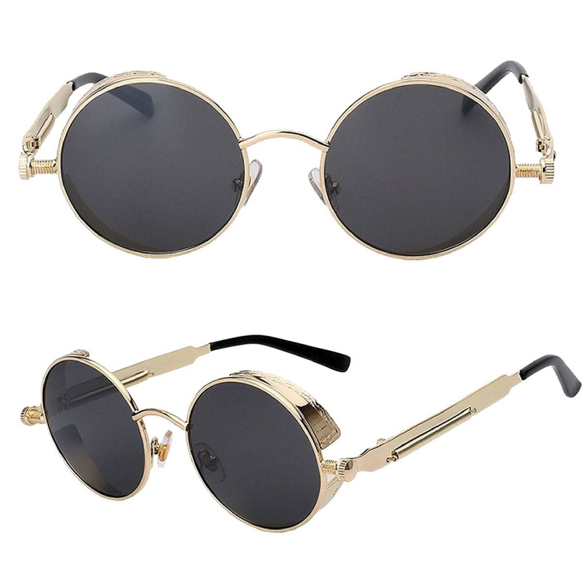 Austin Powers Vintage Round Metal Frame Sunglasses - Amazhona 