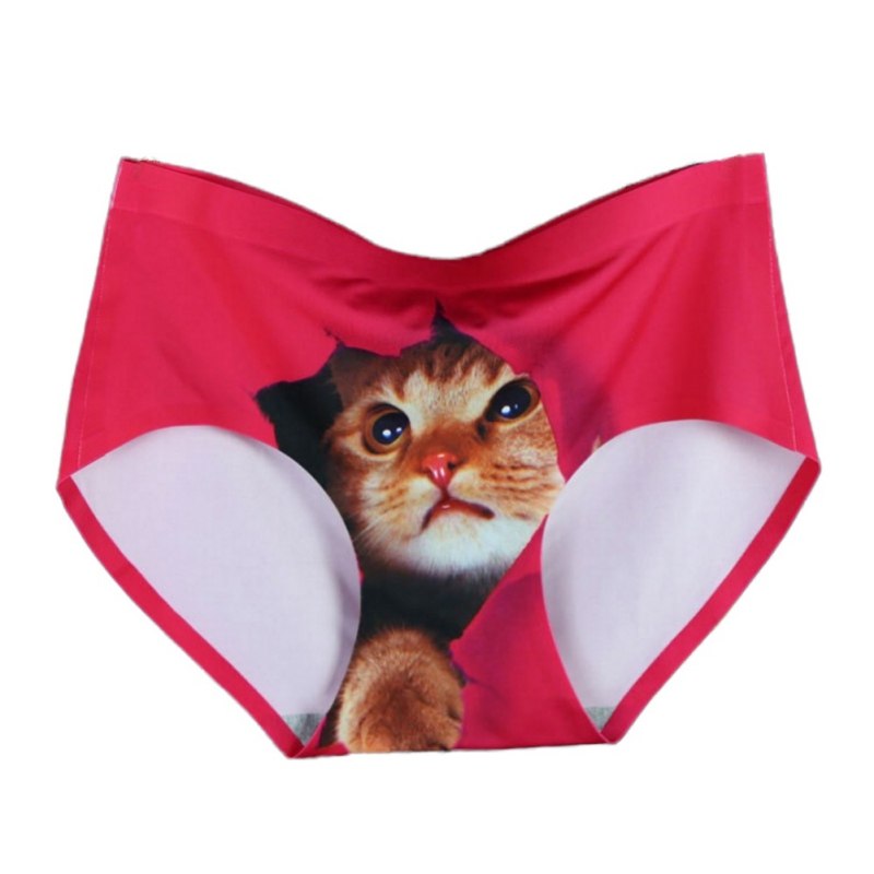 3d Print Cat Cotton Underwear Women Panties Seamless Briefs 2021 New Arrival Female Ropa Interior Mujer Lingerie - Amazhona 