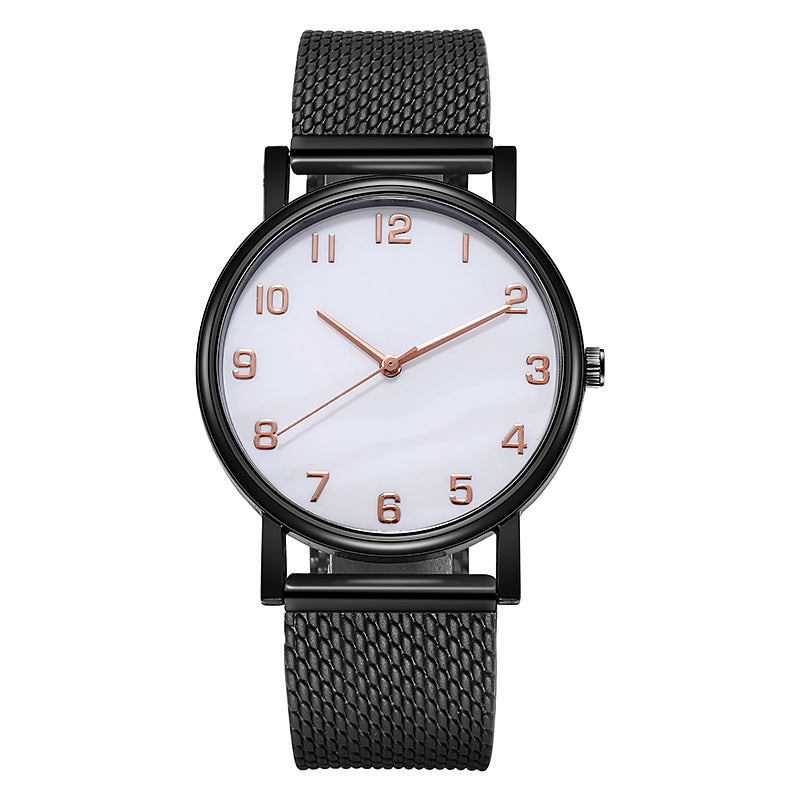 Ladies Mesh trap Quartz Watch Casual Simple Digital Female Watch - Amazhona 