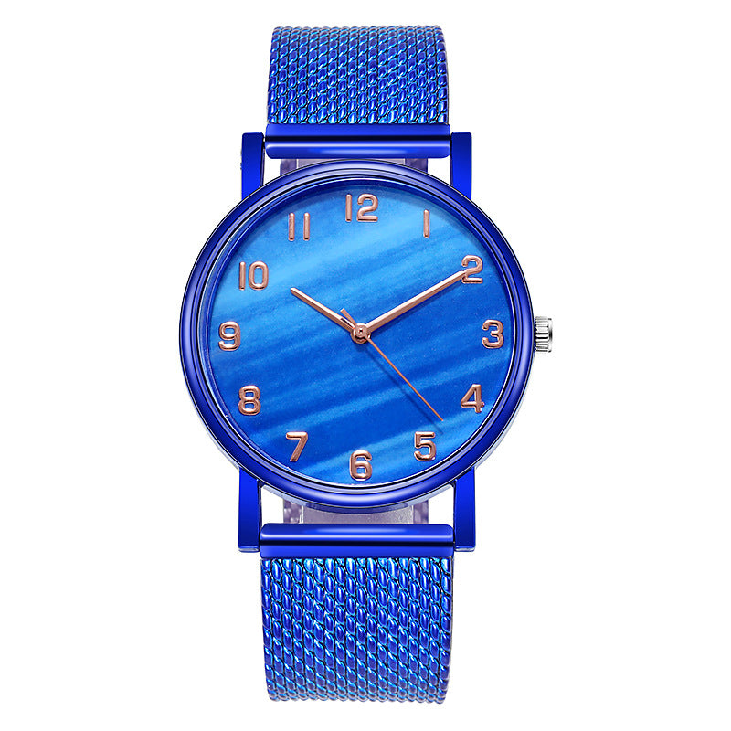 Ladies Mesh trap Quartz Watch Casual Simple Digital Female Watch - Amazhona 