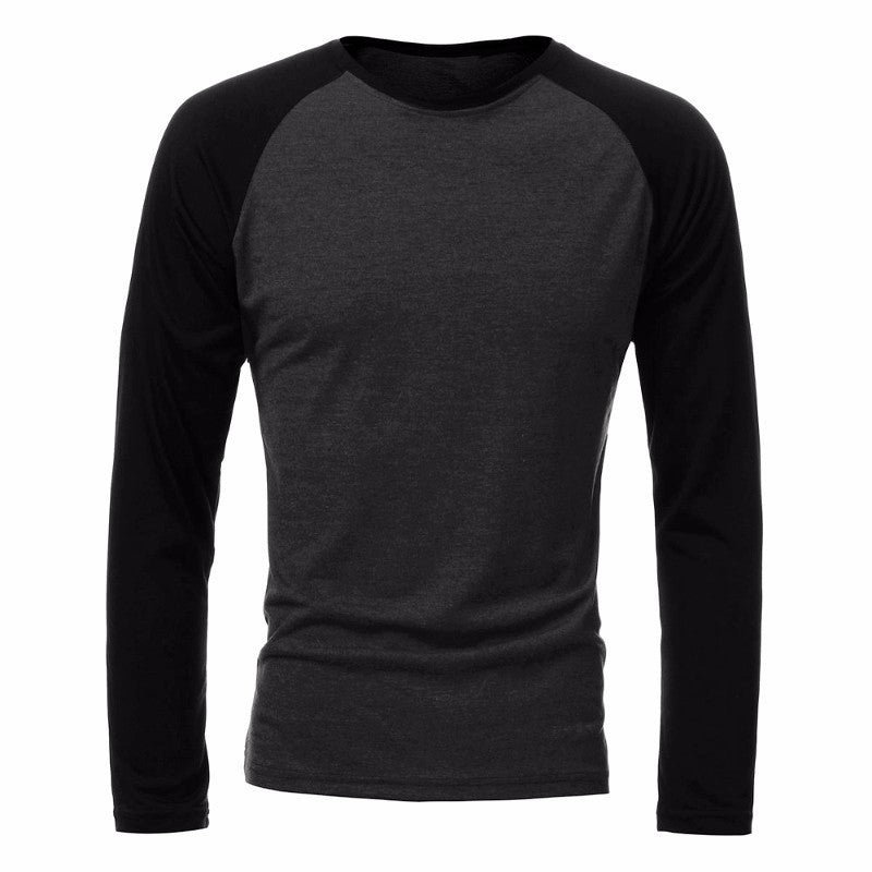 Men's Casual Long Sleeve Round Neck Skin Care T-Shirt - Amazhona 