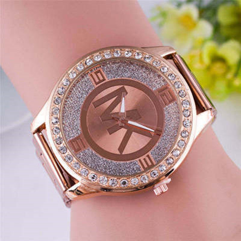 Alloy Diamond Fashion Trend Steel Band Men's Watch - Amazhona 