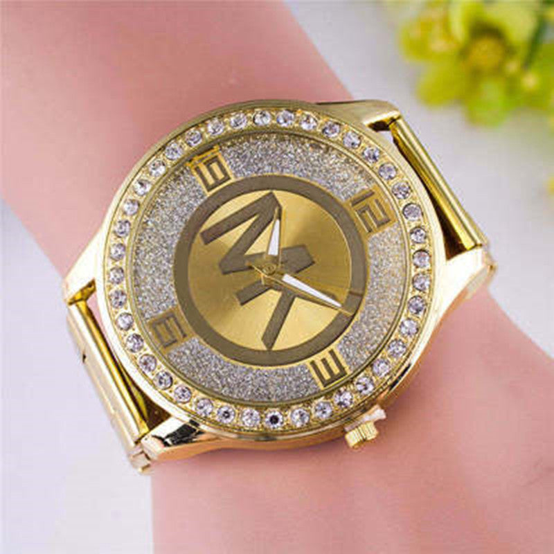 Alloy Diamond Fashion Trend Steel Band Men's Watch - Amazhona 