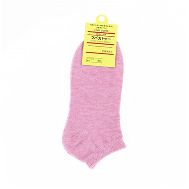 Candy Lady Socks Pure Color Casual Women's Cotton Socks Shallow Mouth Socks - Amazhona 