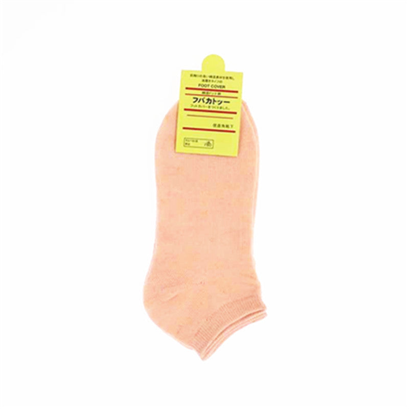 Candy Lady Socks Pure Color Casual Women's Cotton Socks Shallow Mouth Socks - Amazhona 