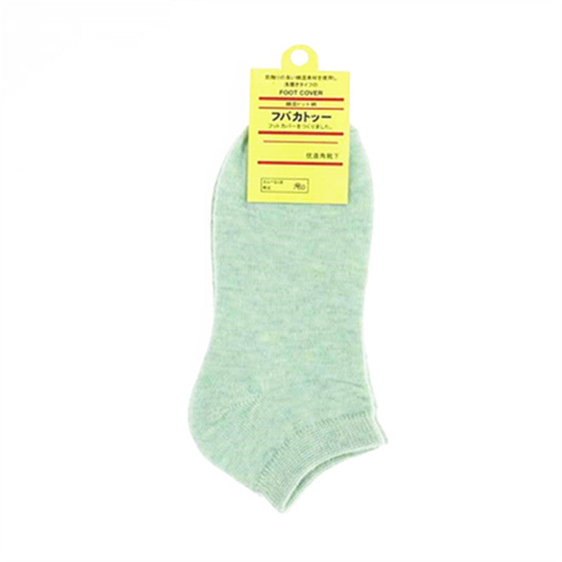 Candy Lady Socks Pure Color Casual Women's Cotton Socks Shallow Mouth Socks - Amazhona 