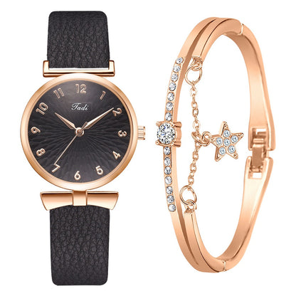 Ladies Bowknot Bracelet Quartz Watch Set - Amazhona 