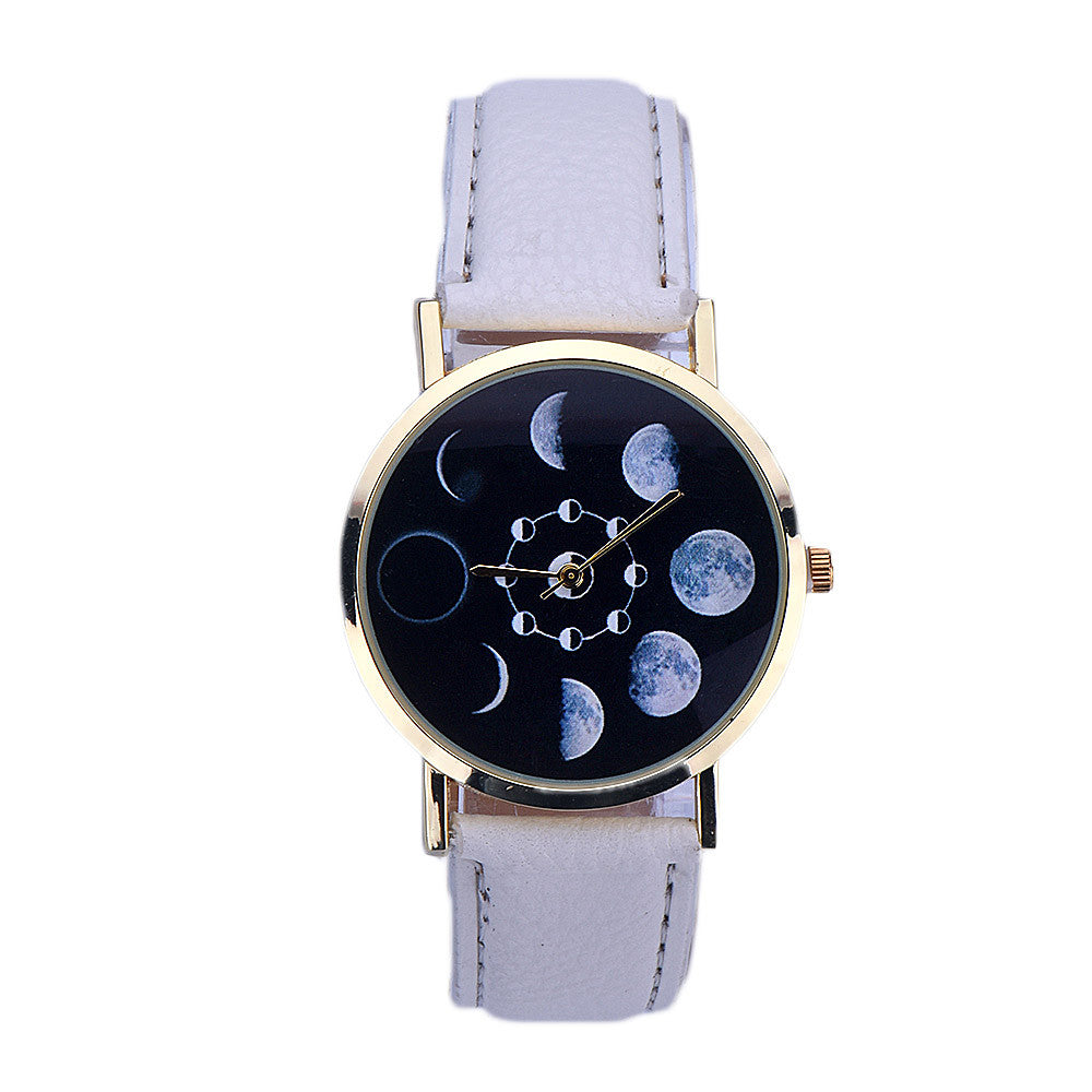 Fashion Ladies Belt moon Quartz Watch - Amazhona 