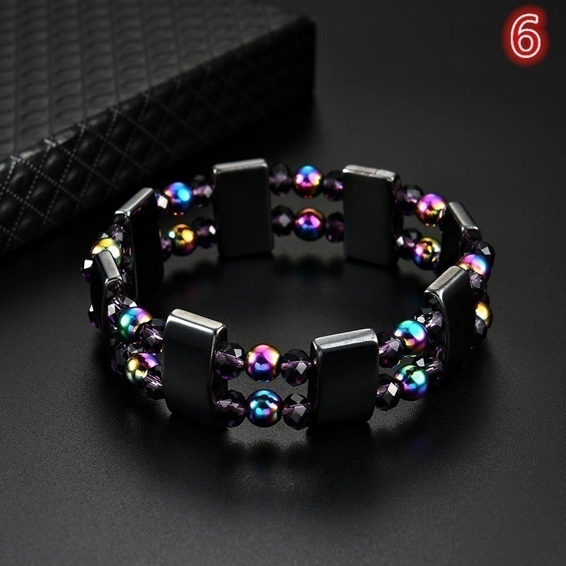 Black Magnet Bracelet Men's and Women's Retro Magnetic Magnet Bracelet - Amazhona 