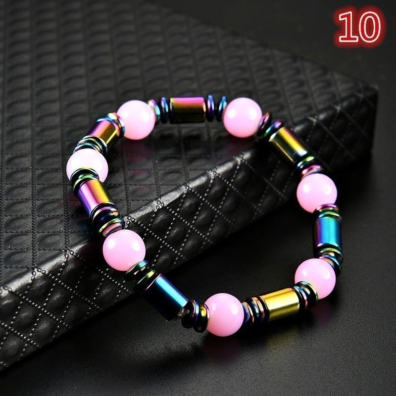 Black Magnet Bracelet Men's and Women's Retro Magnetic Magnet Bracelet - Amazhona 