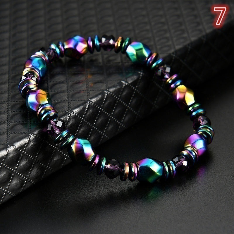 Black Magnet Bracelet Men's and Women's Retro Magnetic Magnet Bracelet - Amazhona 