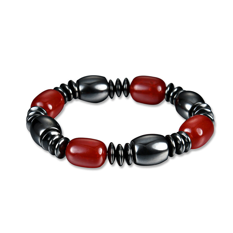 Black Magnet Bracelet Men's and Women's Retro Magnetic Magnet Bracelet - Amazhona 