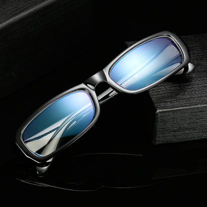 Retro Ancient Blue Film Glasses Trend Men And Women Flat Lens - Amazhona 