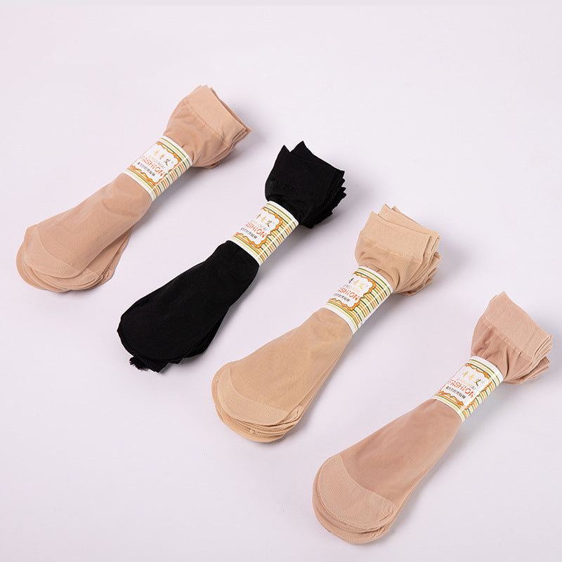 Stockings Core-Spun Silk Velvet Ladies Short Silk Socks - Amazhona 