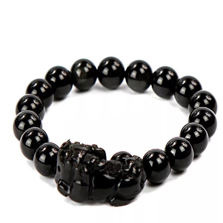 Obsidian Pixiu Couple Bracelet For Men And Women - Amazhona 