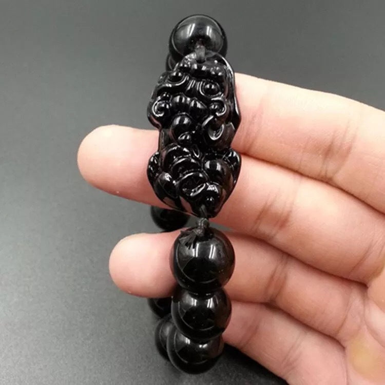 Obsidian Pixiu Couple Bracelet For Men And Women - Amazhona 