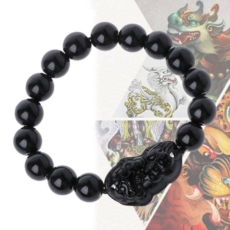 Obsidian Pixiu Couple Bracelet For Men And Women - Amazhona 