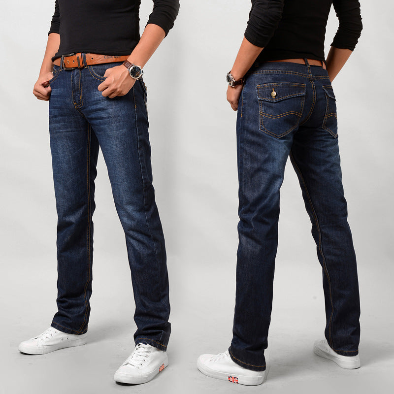 Men's Jeans Slim Straight Long Pants - Amazhona 