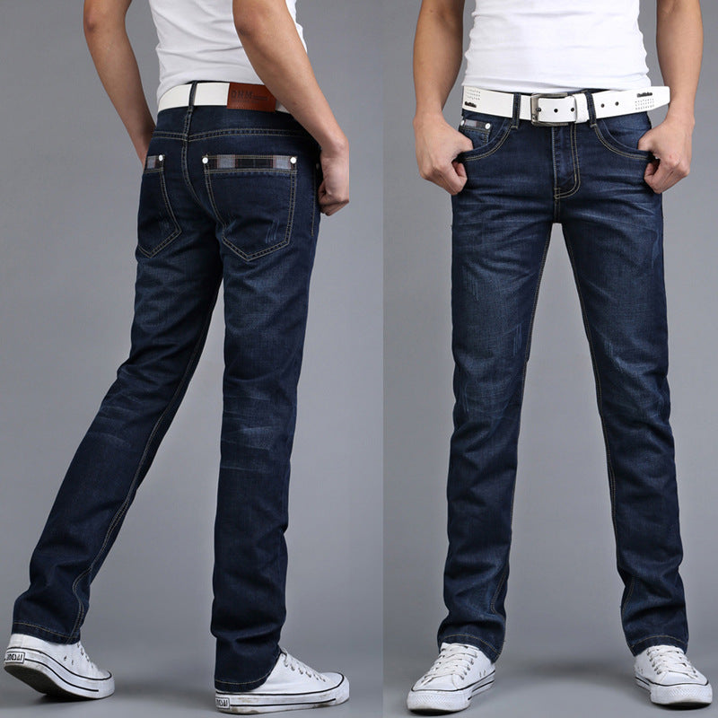 Men's Jeans Slim Straight Long Pants - Amazhona 