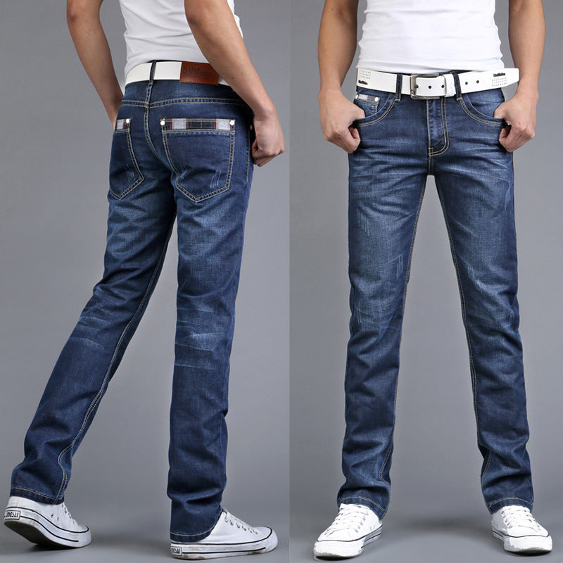 Men's Jeans Slim Straight Long Pants - Amazhona 