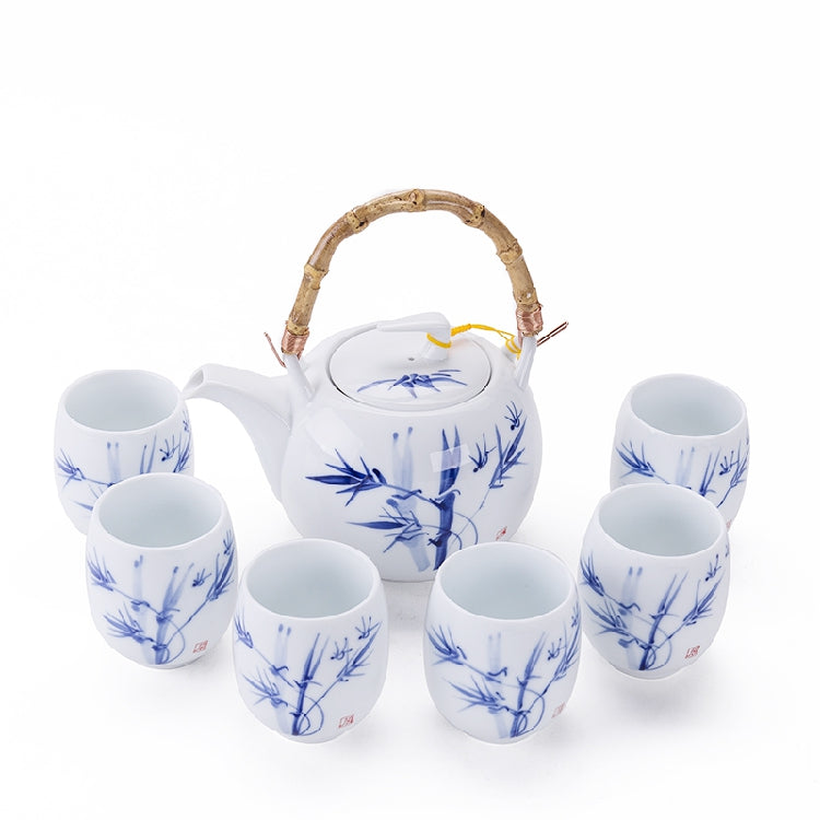 Porcelain Household Tea Set, Porcelain Handle, Teapot And Teacup Set - Amazhona 