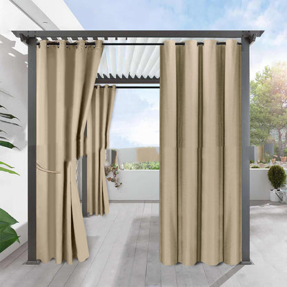 Simple Full Blackout Solid Color Fine Linen Blackout Waterproof Sunscreen Heat Insulation Curtain - Amazhona 