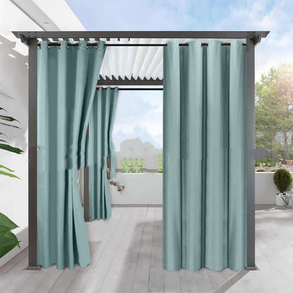 Simple Full Blackout Solid Color Fine Linen Blackout Waterproof Sunscreen Heat Insulation Curtain - Amazhona 