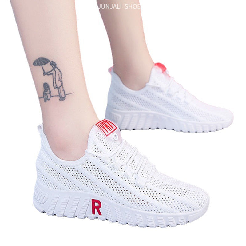 Women Tennis Shoes Bottom Sneakers Gym Female Sport Walking Breathable Mesh Women Sneakers Lightweight Sports Running Shoes - Amazhona 