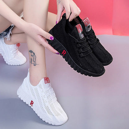 Women Tennis Shoes Bottom Sneakers Gym Female Sport Walking Breathable Mesh Women Sneakers Lightweight Sports Running Shoes - Amazhona 