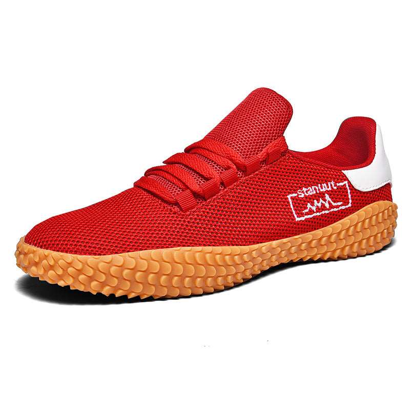 Spring and Summer Flying Woven Casual Shoes Large Men's Shoes Beathable Korean Forrest Gump Sneakers - Amazhona 