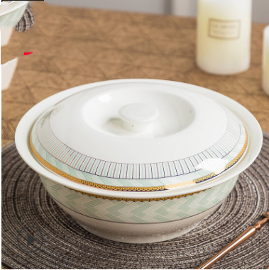 Bowl Household Tableware Ceramic Dishes Plate Single Free Matching Rice Bowl Set Bowl Gift Bone China Noodle Soup Bowl - Amazhona 