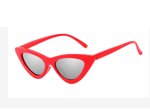 Retro Triangle Cat Eye Net Red Sunglasses - Amazhona 