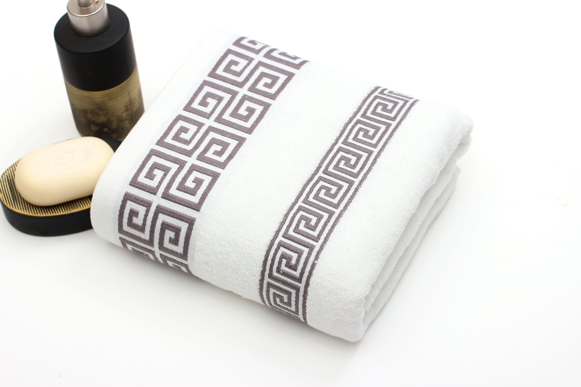 Foreign Trade Bath Towel Manufacturers Wholesale Plain-Colored Off-File To Pick Up The Word Pattern Towel Bath Towel Thickened Gift Set - Amazhona 