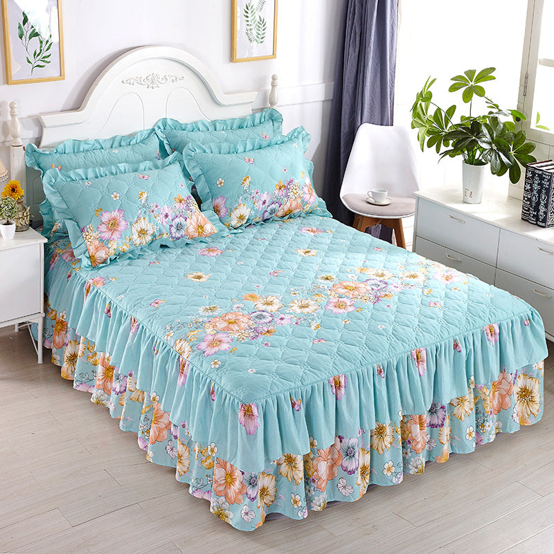 Thick double-layer lace bedspread - Amazhona 