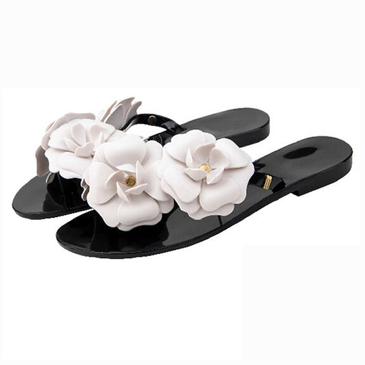 Flip-flops Ladies Non-slip Small Fragrance Flower Beach Sandals - Amazhona 