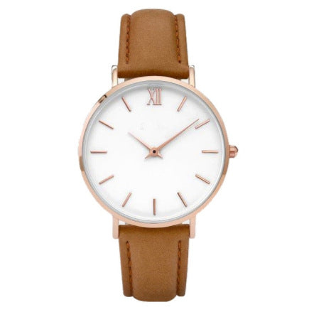 Simple Fashion Bar Nail Scale Leisure Belt Quartz Watch - Amazhona 