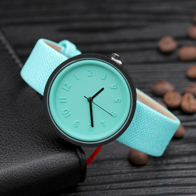 Fashion Women's Watch Leather Ladies Watch Women's Candy Watch - Amazhona 