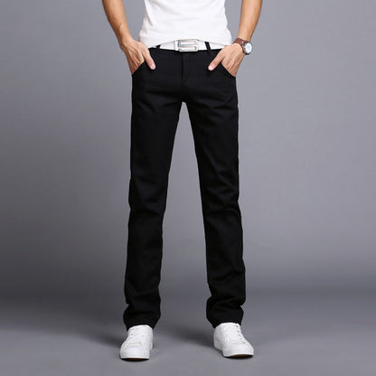 Men's cats must straight jeans jeans tide men's slim men's pants - Amazhona 