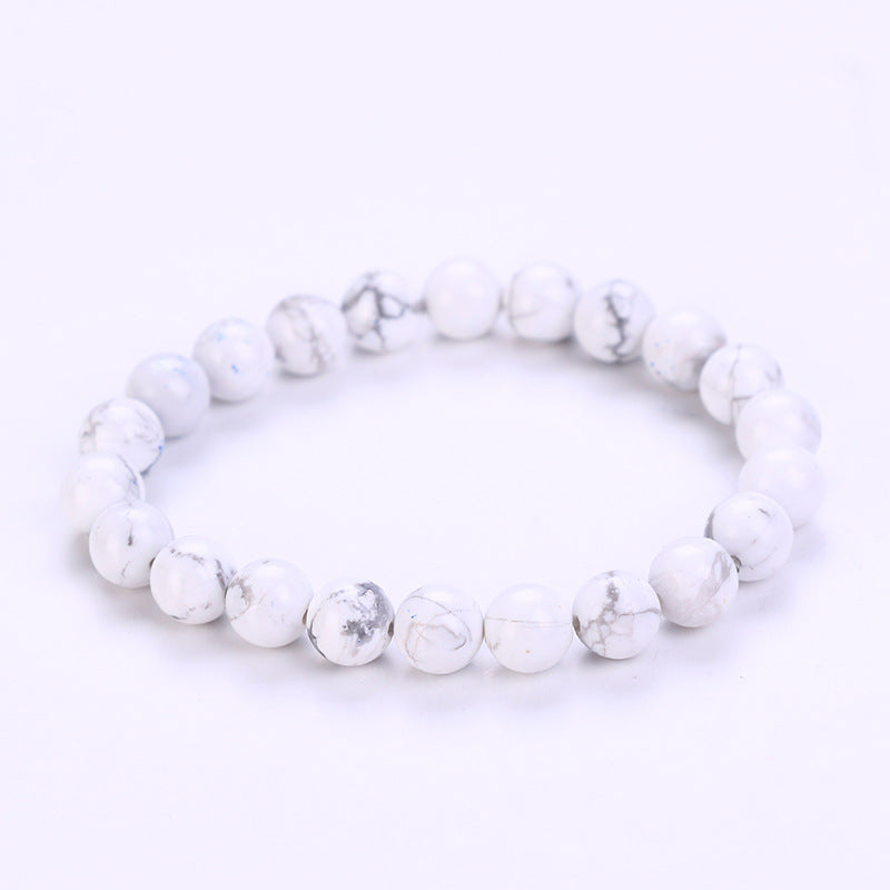 Bracelet Yoga Pure Bead Bracelet 8mm Stone Volcanic Stone Agate Diy Bracelet - Amazhona 