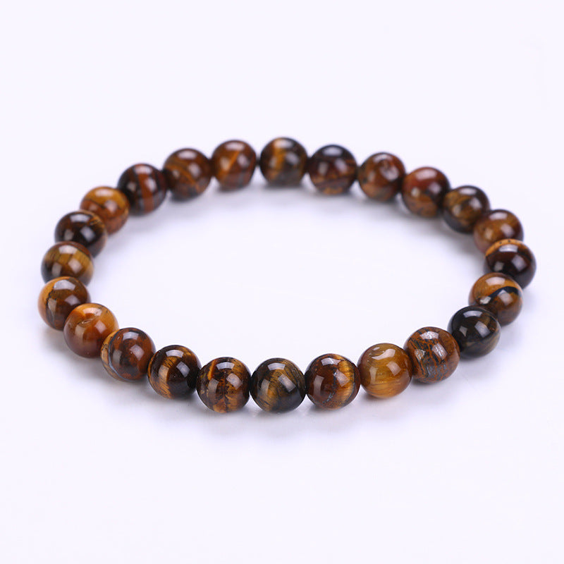 Bracelet Yoga Pure Bead Bracelet 8mm Stone Volcanic Stone Agate Diy Bracelet - Amazhona 