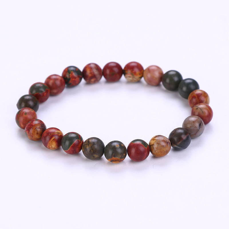 Bracelet Yoga Pure Bead Bracelet 8mm Stone Volcanic Stone Agate Diy Bracelet - Amazhona 