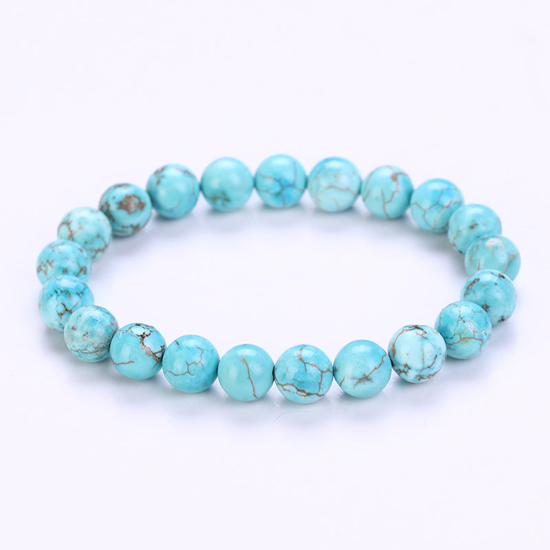 Bracelet Yoga Pure Bead Bracelet 8mm Stone Volcanic Stone Agate Diy Bracelet - Amazhona 