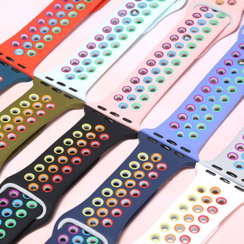 Two-tone Porous And Breathable Silicone Strap - Amazhona 