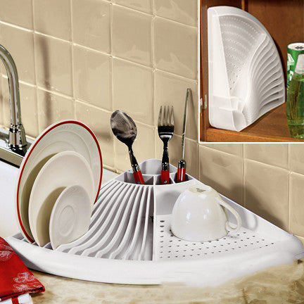 New Creative Kitchen Storage Racks Dishes Tableware Plastic Drain Rack - Amazhona 