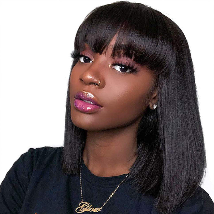 Unice Hair Full Machine Human Hair Wigs For Black Women - Amazhona 