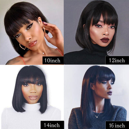 Unice Hair Full Machine Human Hair Wigs For Black Women - Amazhona 